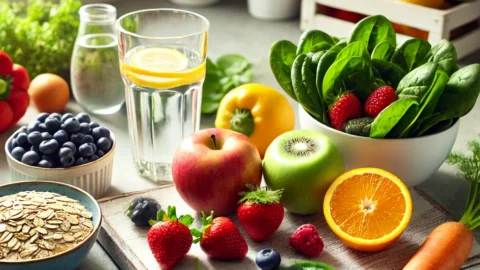 Fresh fruits and vegetables for boosting energy and living healthier