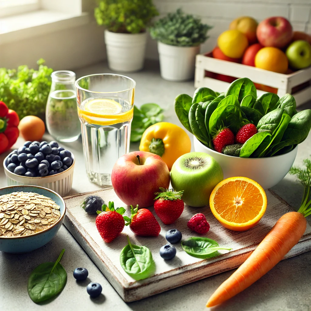 Fresh fruits and vegetables for boosting energy and living healthier