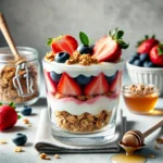 Greek Yogurt Parfait - A healthy breakfast idea with fresh fruits and granola.